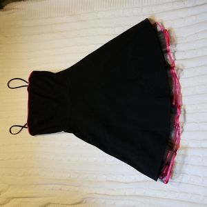 Black and pink mid dress